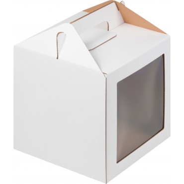 Коробка под пряничный домик и кулич, (белая) гофрокартон, 200*200*200 мм