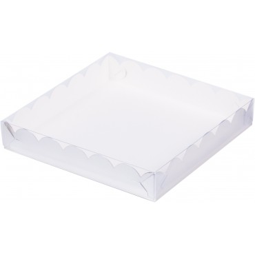 Коробка для печенья и пряников (белая), 200*200*35 мм