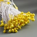 Тычинки для искусственных цветов "Капельки светло-жёлтые" (набор 130 шт), длина 6 см