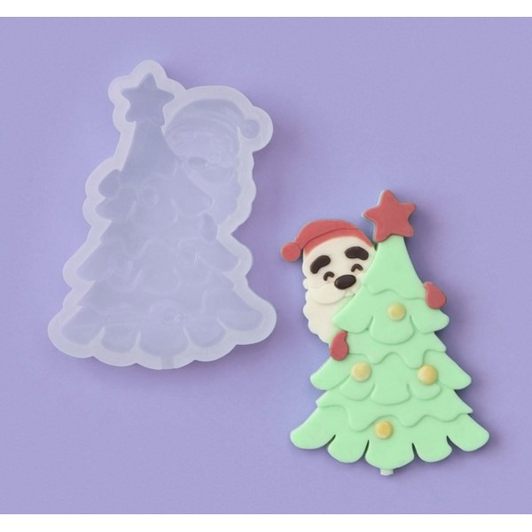 Молд силиконовый «Дед Мороз с елкой»